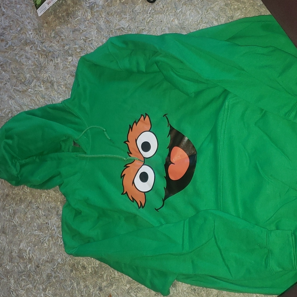 Sesame Street Oscar the Grouch hoodie costume 2xl